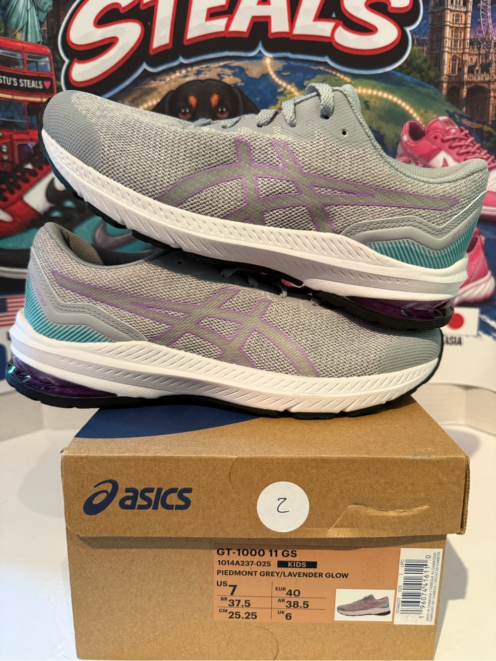 ASICS Piedmont Grey and Lavender Glow Women's Athletic Shoes